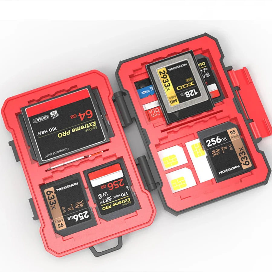 Desional E8 CFexpress & SD Card Case – Waterproof, Anti-Drop Memory Card Storage Box for TF & Phone Cards