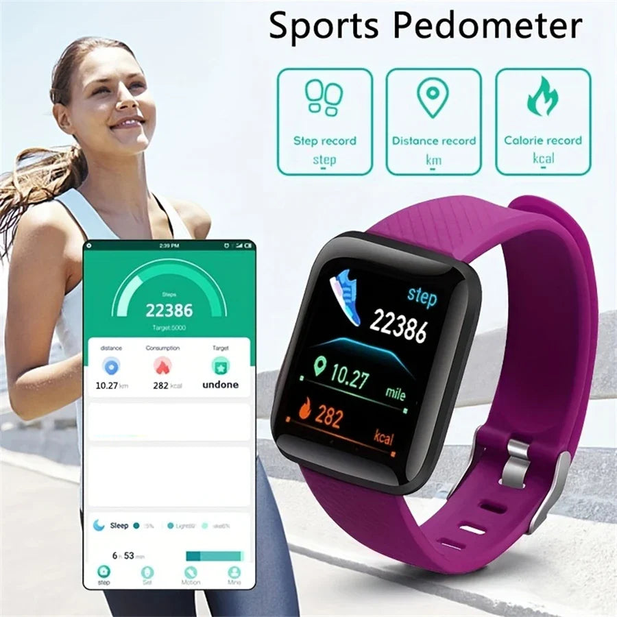 Smart Watch for Men & Women – Fitness Tracker Smartwatch with Message Notifications, Heart Rate Monitor, Electronic Wristwatch for Android & iOS, Birthday Gift Bracelet Style Watch