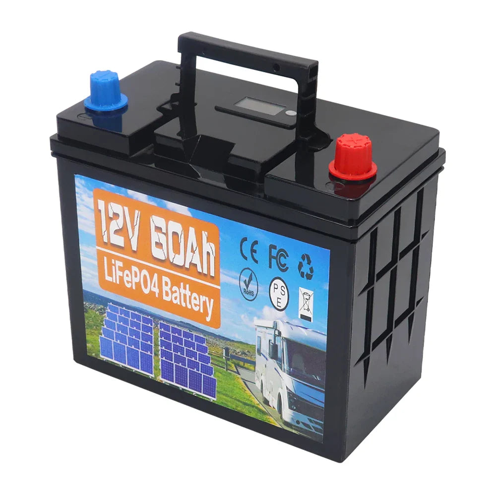 12V 120Ah LiFePO4 Battery Pack – Built-in BMS Lithium Iron Phosphate for Home Backup Power & Energy Storage Systems
