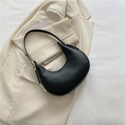 Fashion Luxury PU Leather Hobo Shoulder Bag – Small Clutch Handbag, Underarm Purse, Travel Tote for Women
