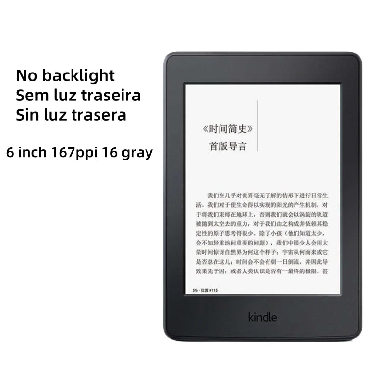 Kindle Paperwhite 6th Gen K6 Used eBook Reader, E-Ink Touchscreen Ereader, Registrable for Kindle Books