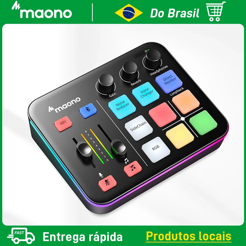 MAONO G1 NEO Audio Interface – XLR Mixer with Custom Sound Effects for Gaming, Podcast & Voice Recording