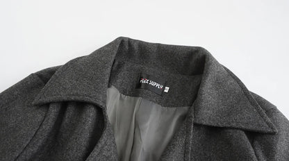 Men's Autumn & Winter Double-Breasted Casual Top Coat – Fashionable Mid-Length Coat for Men