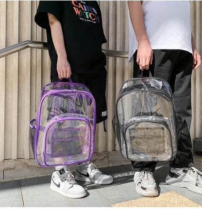 Transparent Shoulder Bag | Unisex Large Capacity Waterproof Multifunctional Backpack for Men & Women