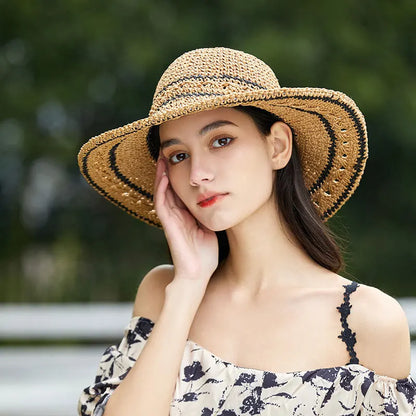 2023 Women’s Summer Straw Hat – Sunshade & Face Shield Hat with UV Protection, Versatile Sunscreen for Spring and Autumn