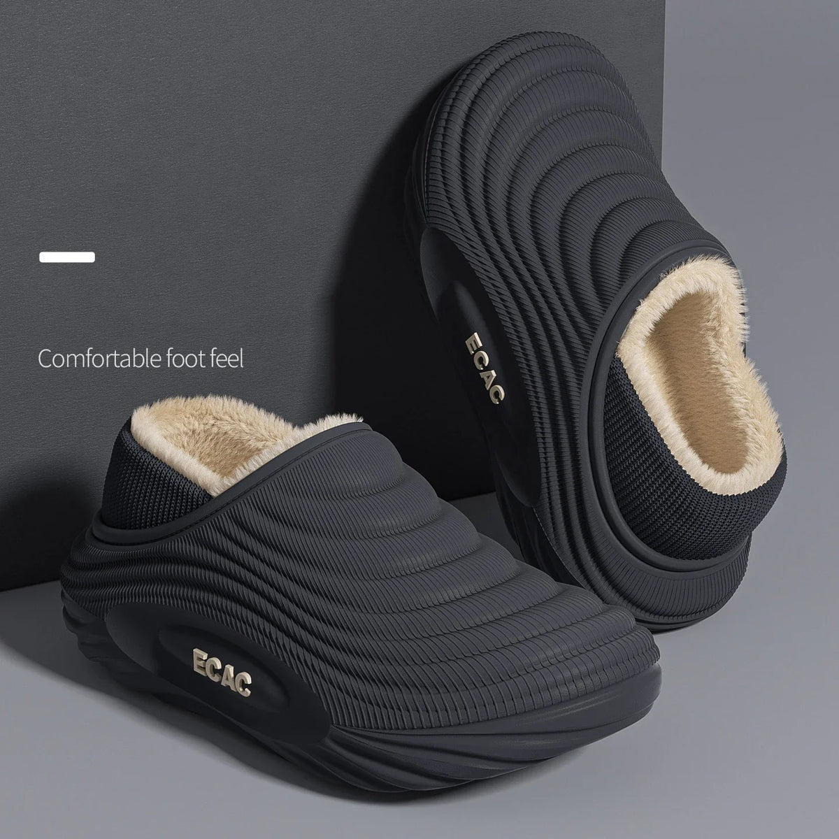 Waterproof Cotton Slippers for Men & Women – Warm Winter Home Shoes, Non-Slip Cozy Couple Cotton Slippers Indoor Comfort Footwear