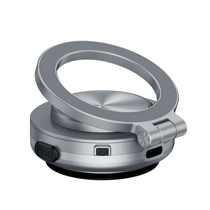 Intelligent Magsafe Car Mount – Magnetic Vacuum Mobile Phone Holder with Folding Swivel Stand and Strong Adsorption