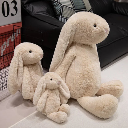 Kawaii Long-Ear Rabbit Plush Toy — Stuffed Bunny Doll for Kids & Babies