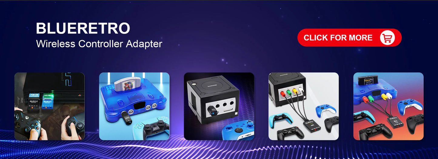 RetroScaler BlueRetro Wireless Controller Adapter – Connect SNES/SFC to PS4, PS5, Switch, Joy-Con & Xbox One S