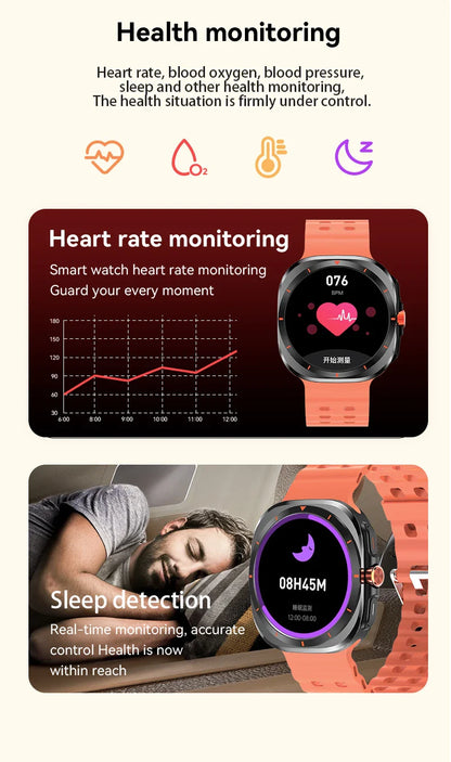 G.L Wear 2025 Men’s Smartwatch – Heart Rate, Fitness Tracking, Bluetooth Calling & Pedometer