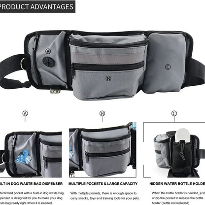 Pet Dog Training Treat Bag - Portable Waist Pouch for Snacks, Feeding & Outdoor Walking