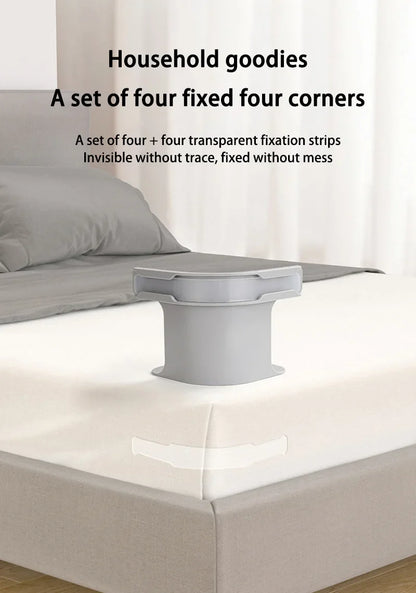 4pcs Bed Sheet Fasteners — Heavy Duty Multifunctional Sheet Ties & Corner Tightener Clips for Home Use