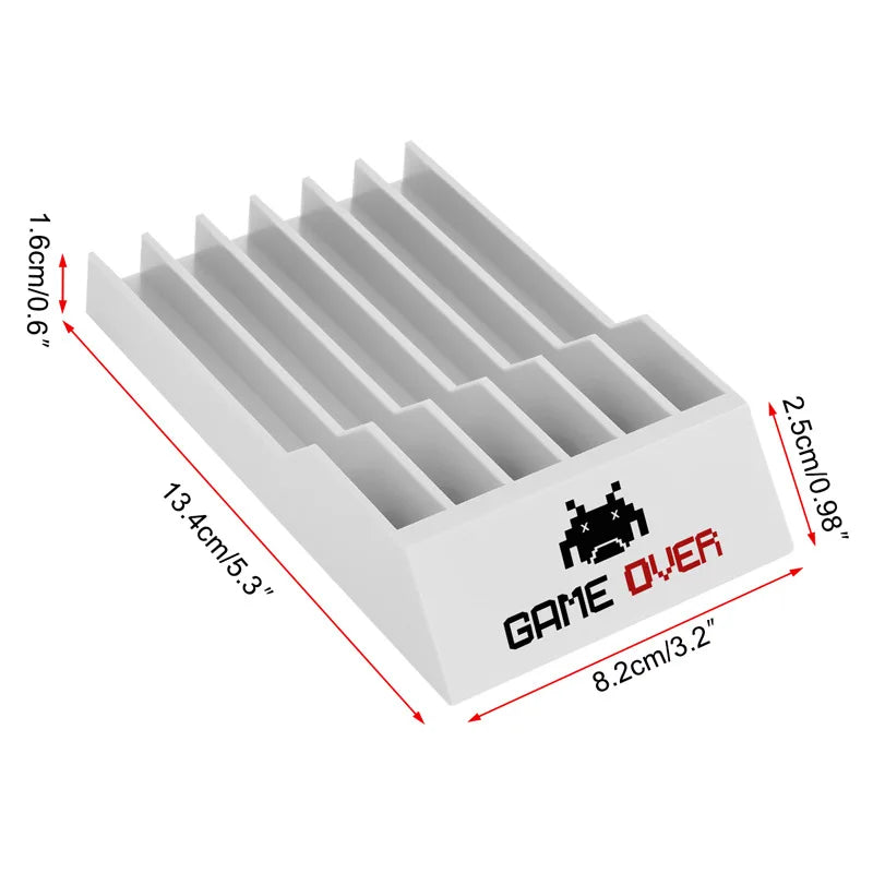 6-Slot Game Card Storage Stand for Nintendo Switch/Lite/OLED – Compatible Base Holder for Physical Game Cards