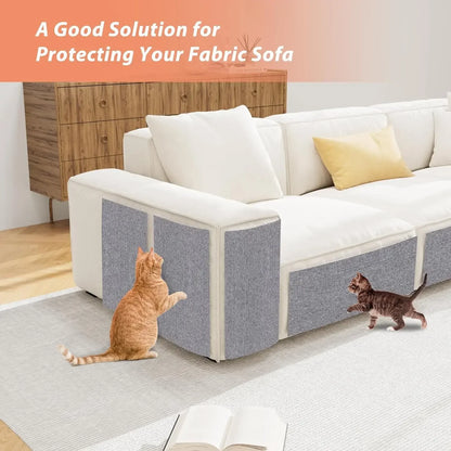 Cat Scratching Mat – Self-Adhesive Trimmable Carpet for Scratching Post and Sofa Protection from Cats