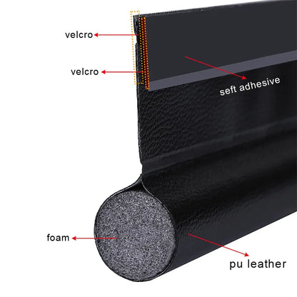Adjustable Door Bottom Seal Strip - Weatherstrip, Draft Stopper, Anti-Cold, One Side Gap Blocker, Foam Weather Strip for Enhanced Insulation