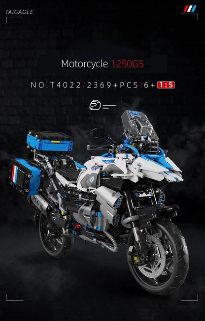 High-Tech 1:5 Motorcycle Model – Modular Brick Racing Motorbike Building Set Toy for Boys T4022
