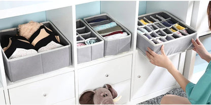 Foldable Underwear Drawer Organizer Box – Storage Case for Socks, Bras, Pants, Scarves, and Ties