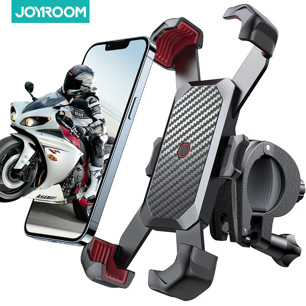 Joyroom Universal Bike Phone Holder — 360° Rotatable Shockproof Stand for 4.7-7 inch Mobile Phones, GPS Clip