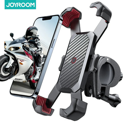 Joyroom Universal Bike Phone Holder — 360° Rotatable Shockproof Stand for 4.7-7 inch Mobile Phones, GPS Clip