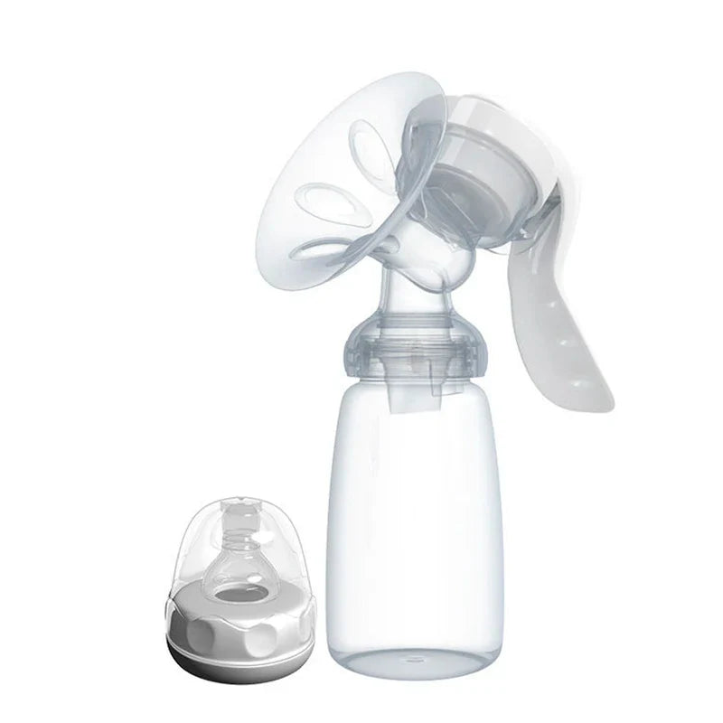 Manual Breast Pump — Baby Nipple Milk Suction Bottle for Feeding & Postpartum Care