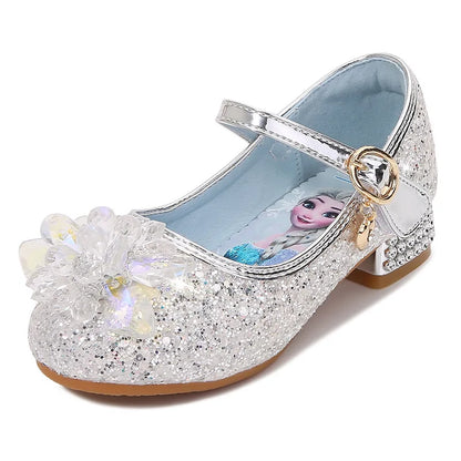2024 Spring Girls' Elsa Princess Shoes - Ice and Snow Romance Crystal Sandals for Kids