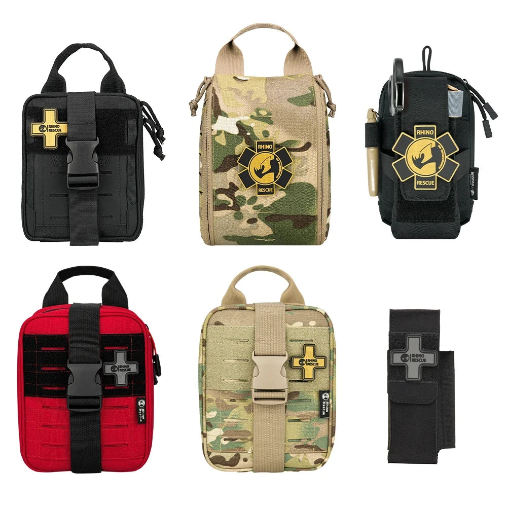 Rhino Rescue IFAK Empty Pouch - MOLLE Tactical Medical Gear Bag for Camping, Hiking & Outdoor Emergencies