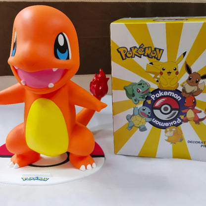 Pokemon Large Figure Set — Pikachu, Charmander, Eevee, Squirtle & Pokeball Doll Figurines, Kids Collectible Toys & Gifts