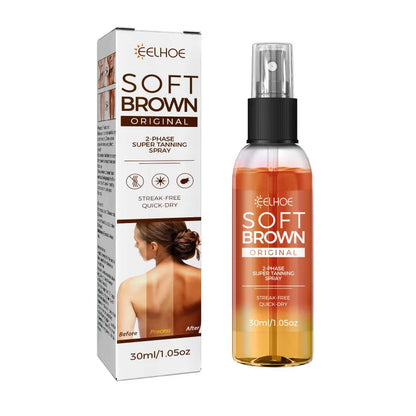 Self Spray Tan Mousse with Natural Tanning Oil — Gradual Face & Body Bronzer, Quick-Dry Moisturizer 30ml