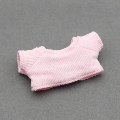 Mini Doll Clothes Outfit Set – 15-17cm Labubu V1-V3 Uniform Skirt, Sweater & Sunglasses Accessories