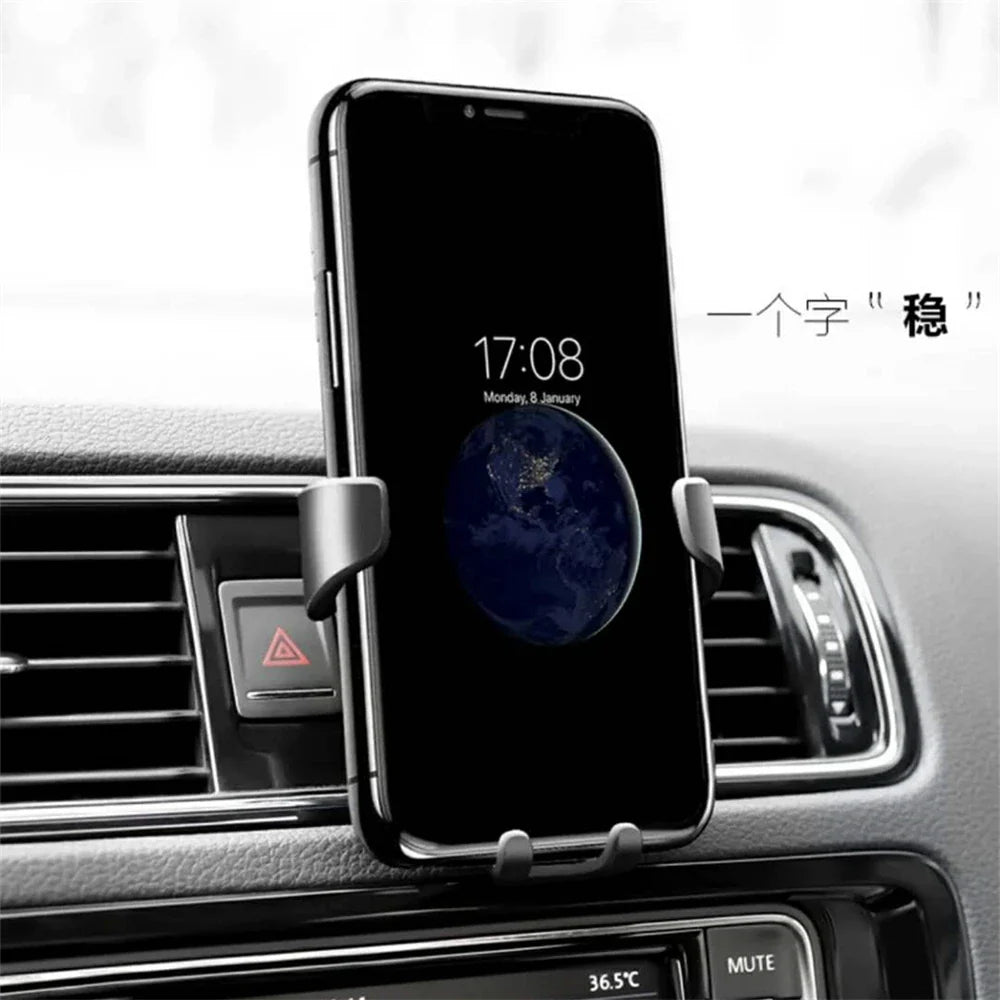 Gravity Car Phone Holder – Air Vent Clip Mount for iPhone & Smartphones