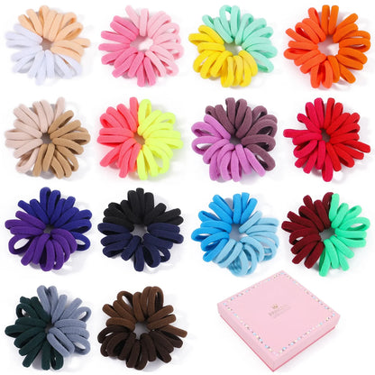 20/50PCS Kids Elastic Hair Bands – Girls Sweets Scrunchie Rubber Bands for Children Hair Ties & Headbands