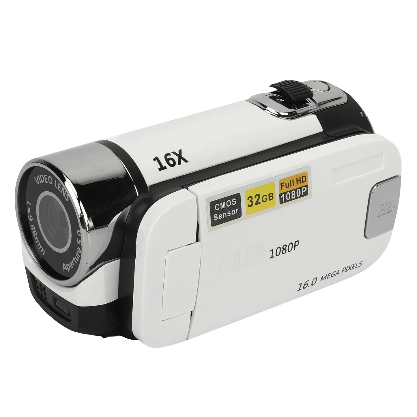 D90 1080P 16MP Digital Camera – 2.4" Rotatable Screen, 16X Zoom, HD Video Recorder with Fill Light