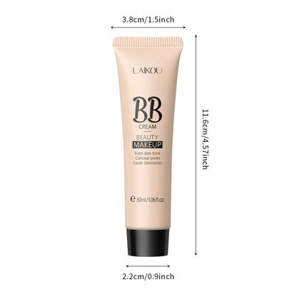 6-Color BB Cream Concealer – 30ml Natural Face Primer & Coverage Foundation