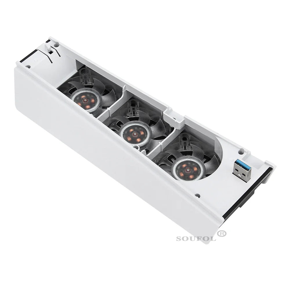 Upgraded PS5 Cooling Fan – Quiet USB 3.0 Hub with LED Light for Disc & Digital Edition Console Accessories