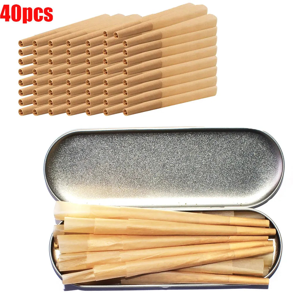 Bamboo Wood Herb & Tobacco Rolling Tray Set – Cleaning Brush, Pre-Roll Smoke Roller, Multipurpose Accessories