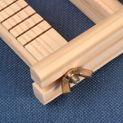 QJH Wooden Multi-Craft Weaving Loom | 19.6"L x 15.3"W Warp Frame | Heddle Bar for Tapestry Weaver | Kids Beginner Weave Board
