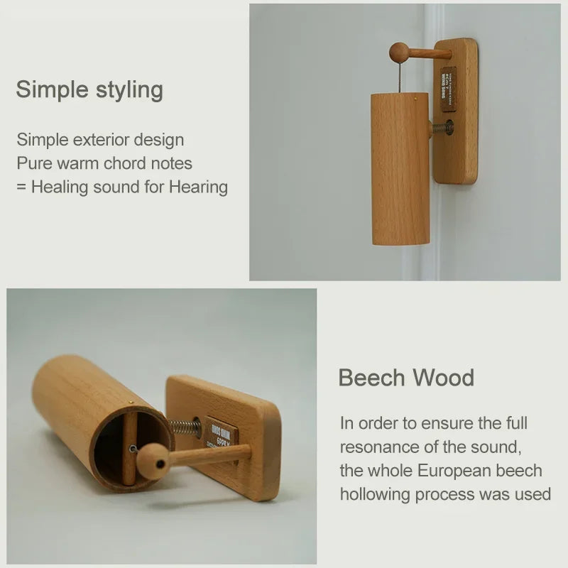 432Hz Wooden Doorbell Chime - Musical Entry Door Bell for Home, Business, Fridge & Housewarming Gift