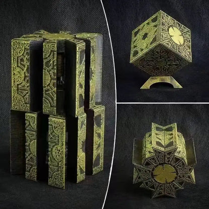 1:1 Hellraiser Lament Puzzle Box Replica – Moveable Horror Cube Pinhead Film Prop Figurine Collectible Toy