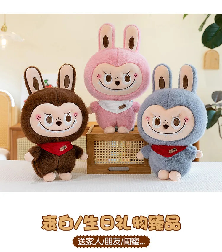 Rabbit Labubu Plush Toy — Cute Cartoon Soft Doll Pillow for Kids Gifts