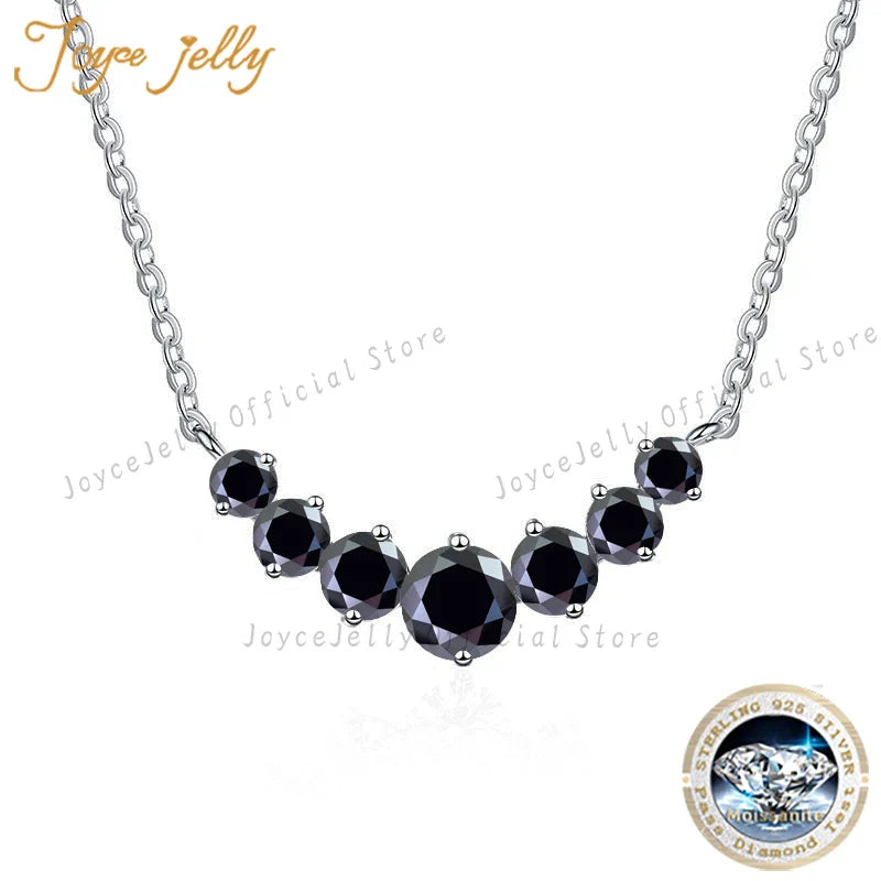 JoyceJelly Moissanite Necklace for Women - GRA Certified, 925 Sterling Silver, 18k White Gold Wedding Jewelry