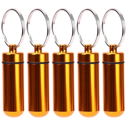 Portable Mini Travel Pill Box – Waterproof Medicine Capsule Container with Keychain for First Aid & Daily Use