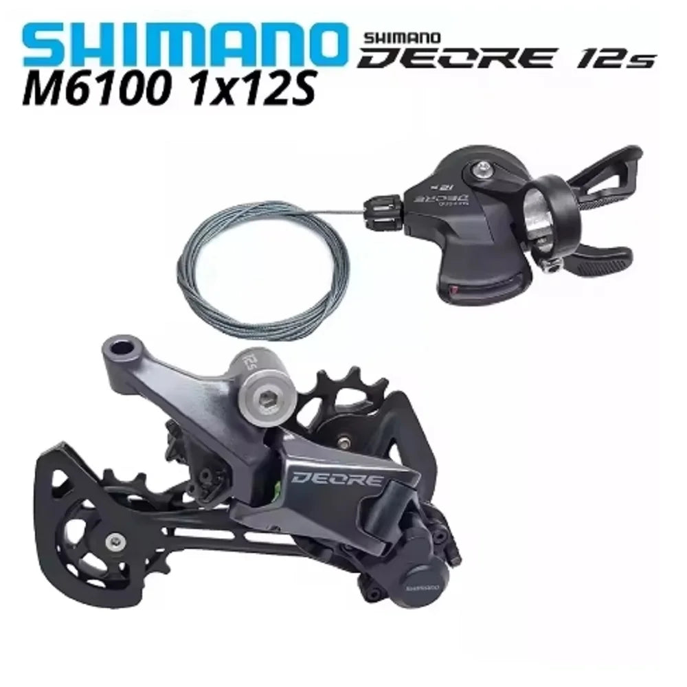 SHIMANO DEORE M6100 12-Speed Groupset — SL M6100 Shifter & RD M6100 SGS Rear Derailleur