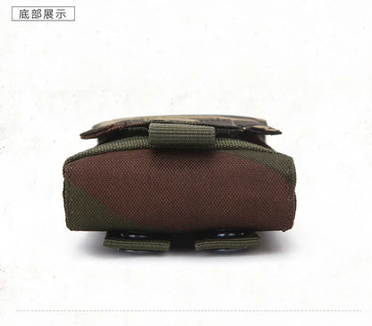 Waterproof Outdoor Camo Tactical Phone Holder – Nylon Waist Belt EDC Hunting Bag