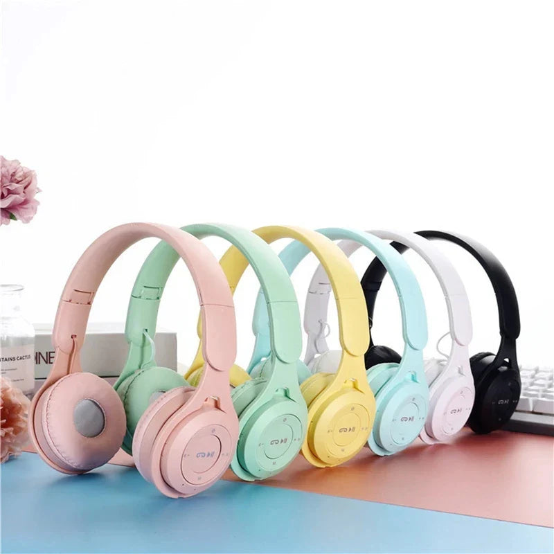 Y08 Wireless Bluetooth Macaron Headphones – Stereo Headband Gaming Headset with Mic for Mobile, Tablet & Gamer Girls