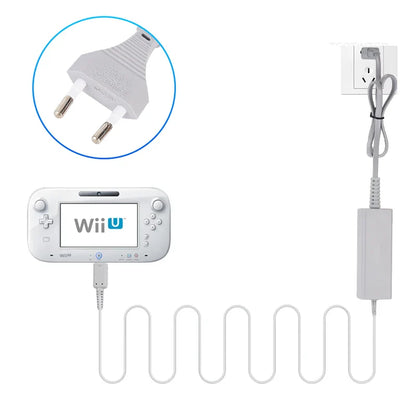 EU Plug AC Adapter Charger for Nintendo Wii U – Console & Remote Power Supply Cord
