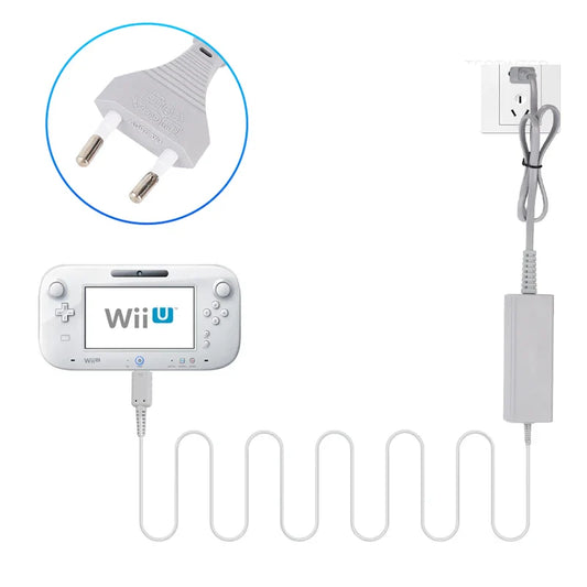 EU Plug AC Adapter Charger for Nintendo Wii U – Console & Remote Power Supply Cord