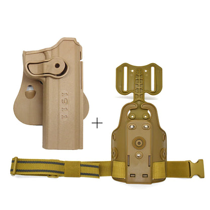 Outdoor Tactical Thigh Drop Leg Holster - Compatible with Glock 17, Beretta M9, Colt 1911, PX4 Storm for Hunting