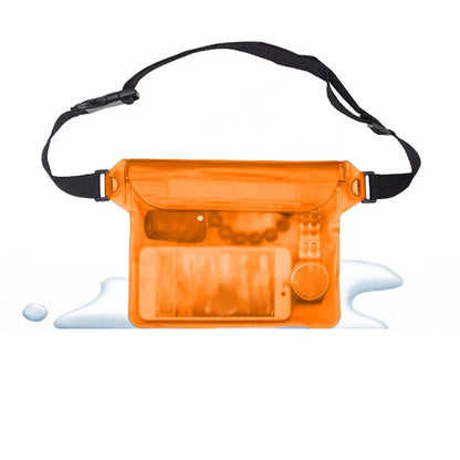 Waterproof Swimming Waist Bag - Sealed Dry Phone Case for Diving, Skiing, Boating, Beach & Water Sports