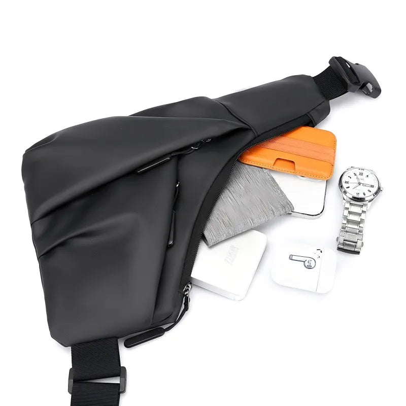 Anti-Theft Triangle Crossbody Bag – Adjustable Strap Casual Chest Bag for Men, Perfect for Outdoor, Travel & Commuting
