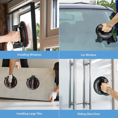 8-Inch Electric Vacuum Suction Cup Lifter — 200kg Heavy-Duty Rechargeable Lifting Tool for Granite, Tile & Glass